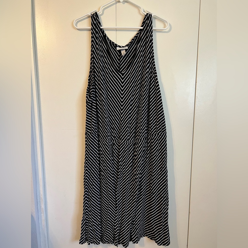 Ava & Viv Black and White Stripe Dress